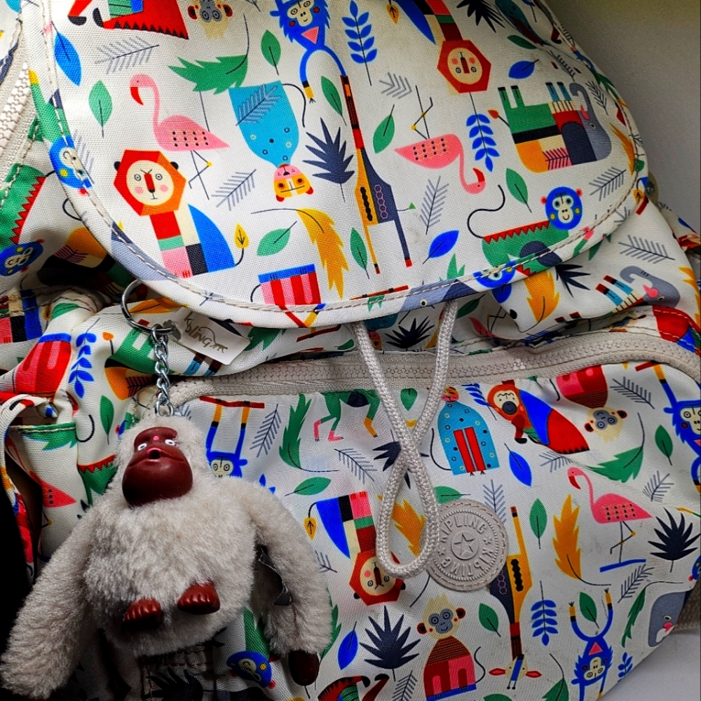 Kipling Diaper Bag Backpack with monkeys, jungle theme Bundle of Love rare